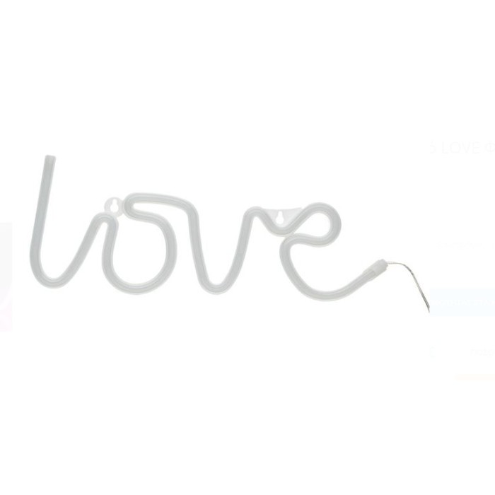 Lampa LED Neon Love, Rox, 35,5x13 cm
