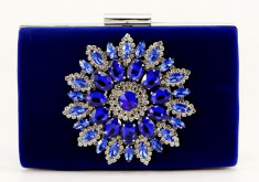 GEANTA CLUTCH ALBASTRA MIRA foto