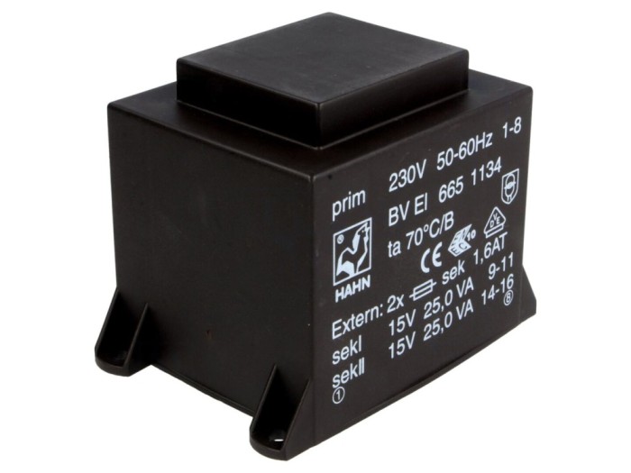 Transformator &icirc;ncapsulat 50VA 230V