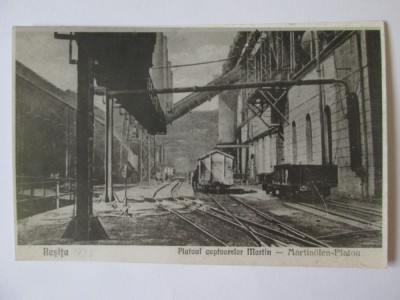 Fotografie 117 x 76 mm Reșita platoul cuptoarelor Martin 1922 foto