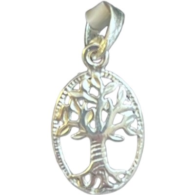 Pandantiv, jolie silver, argint 925, model copacul vietii rodiat, 22 x 11 mm, 0.9 g foto