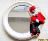 Cumpara ieftin Oglinda Pierrot Harlequin Clown anii &#039;70.Rama ceramica hobby time.Vintage