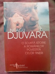 &quot;O scurtă istorie a rom&acirc;nilor povestită celor tineri&quot; de Neagu Djuvara. Editura Humanitas, București, 2010, cu 285 de pagini