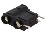 Soclu Banană 4mm PCB Negru Argintat 10A 250VDC