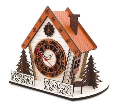 Ceas Casuta din Lemn foto