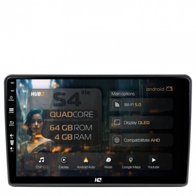 Navigatie Citroen Nemo Fiat Fiorino Peugeot Bipper (2007-2021) 4GB RAM Android 13 Quadcore DSP GPS Wi-FI Carplay Android Auto USB Bluetooth Waze Touch foto