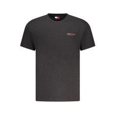 Tommy Jeans Tricou din bumbac barbati, cu mini imprimeu, Regular Fit, Negru, S