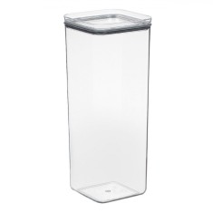 Recipient Depozitare Alimente, Plastic, Transparent, Capacitate 2L, Dimensiuni 10.5x10.5x27cm
