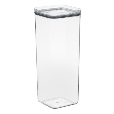 Recipient Depozitare Alimente, Plastic, Transparent, Capacitate 2L, Dimensiuni 10.5x10.5x27cm foto