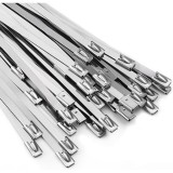 Cumpara ieftin Set 100 coliere prindere, otel inoxidabil, pentru cabluri, tevi, reglabile, universale, 4.6 x 300 mm, argintiu