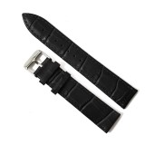 Cumpara ieftin Curea de ceas Neagra din Piele Naturala cu Imprimeu Crocodil 18mm, 20mm, 22mm GR1306, Time Veranda