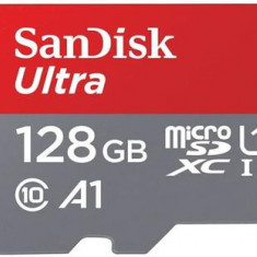 Card de memorie SanDisk Ultra microSDXC, 128GB, UHS-I, 140MB/s + Adaptor SD