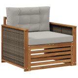 vidaXL Canapea Medie pentru Exterior Lemn Solid de Acacia natural 3438935