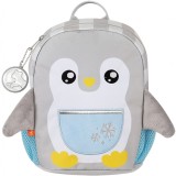 Ghiozdan Mini Dear Friends, dimensiune 26 x 20 x 15 cm, motiv Smart Penguin, Tiger