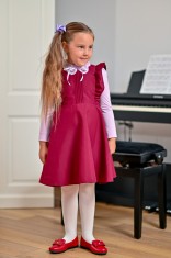 Uniforme scolare: sarafan Rosella visiniu foto
