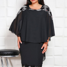 Rochie de Ocazie Emporia Negru Paiete - 52Marimea