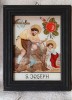 Sfantul Iosif, tamplarul, icoana pe sticla