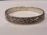Argint BRATARA unica 1900 art nouveau FRANTA tip CATUSA marcaj VECHI de efect SPLENDIDA