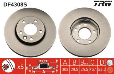 TRW DF4308S Disc frana foto