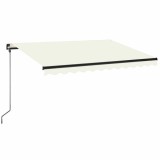 Cumpara ieftin Copertina manuala cu LED solar 3,5 x 2,5 m Crem 100% Polyester