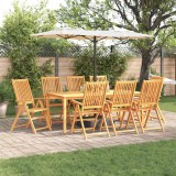 VidaXL Set de masă pentru grădină 9 pcs Maro lemn masiv de acacia 3375622