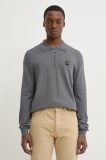HUGO pulover din amestec de l&acirc;nă bărbați, culoarea gri, light, 50533346