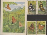 Timbre cu fluturi din Dominica, Nestampilat