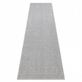 Covor, traversa TIMO 5979 sisal exterior cadru gri deschis, 70x300 cm