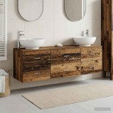 Cumpara ieftin Set de mobilier pentru baie 3 buc. Lemn vechi