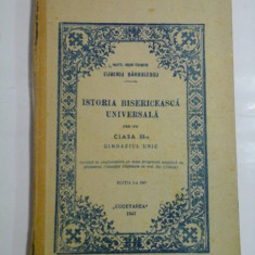 ISTORIA BISERICEASCA UNIVERSALA (editia a I-a 1947) pentru clasa III-a Gimnaziul Unic - Eugeniu BARBULESCU