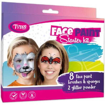 Set vopsea pentru fata Starter Kit 8 culori, 2 pulbere cu sclipici Tytoo KQPXX1800326 foto