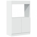 Dulap inalt, alb, 63x33x100 cm, lemn prelucrat