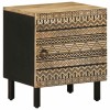 VidaXL Noptieră, negru, 40x33,5x46 cm, lemn masiv de mango brut 4018624