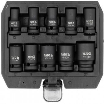 Set tubulare impact 1/2&#039;&#039;, 10-27 mm, 10 bucati in trusa