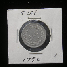 M1 C10 - Moneda foarte veche 107 - Romania - 5 lei 1950