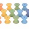 Set 21 mosoare colorate din lemn pentru activitati educative