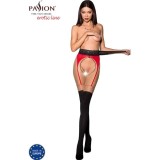 Cumpara ieftin Dresuri Passion G-String TIOPEN003, Negru/Roșu, S/M, Fără Crotch, Model Buline, 80% Poliamidă