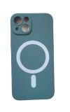 Huse silicon cu incarcare wireless MagSafe compatibila cu Iphone 14 Verde, Carcasa