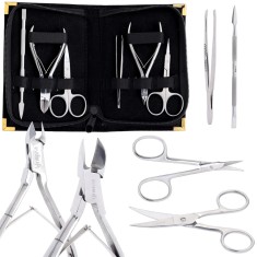 Set de cosmetice pentru manichiură pedichiură foarfecă clește pensetă pentru unghii pentru cabinetul