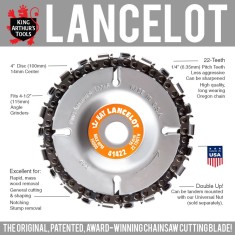 Disc pentru sculptură Lancelot 22 dinti de la King Arthur&#039;s Tools - Gaura de fixare - 14mm