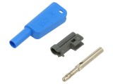 Conector banană 4mm 32A 1kV albastru nichelat ST&Auml;UBLI lipit