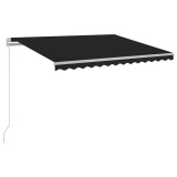 Cumpara ieftin Copertina retractabila manual cu LED, antracit, 300x250 cm