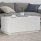 vidaXL Măsuță de cafea cu lumini LED, alb, 90x50x40 cm