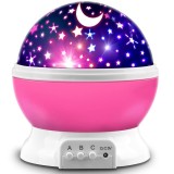 Cumpara ieftin Proiector Lumini de Noapte pentru Copii, Lampa de veghe Rotativa, cu Proiectie Stele si Luna, Ideala pentru un Somn Linistit