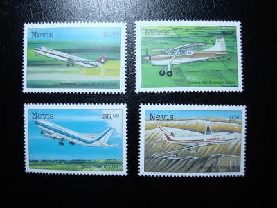 NEVIS SERIE AVIATIE MNH foto