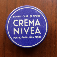 crema nivea brasov cutie din tabla perioada comunista RSR anii '80 epoca de aur