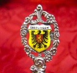 LINGURITA ARGINT MASIV 835 CU MEDALION DIN PORTELAN 10.5 CM, Tacamuri