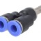Conector plug-in ramifica&Aring;&pound;ie Y 0,95-15bar BLUELINE