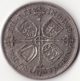 Moneda Regatul Unit - 1 Florin 1930 - Argint