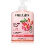 Folk &amp; Flora Rosehip &amp; Hawthorn Sapun lichid pentru piele sensibila 500 ml
